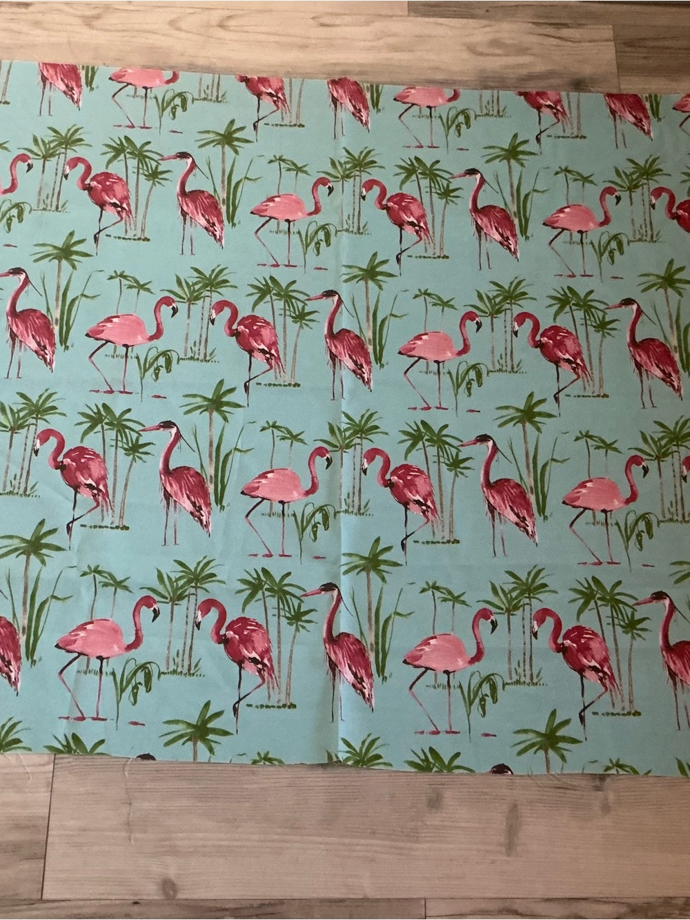 Berkshire home flamingo outdoor fabric in aqua sky 1.17x1.48 yards